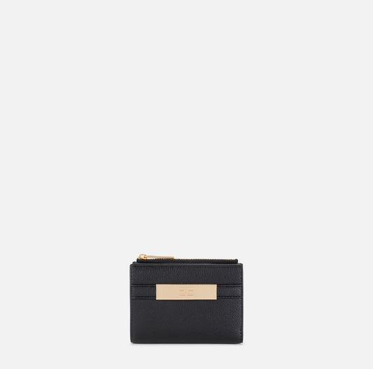 Wallet with logo plaque