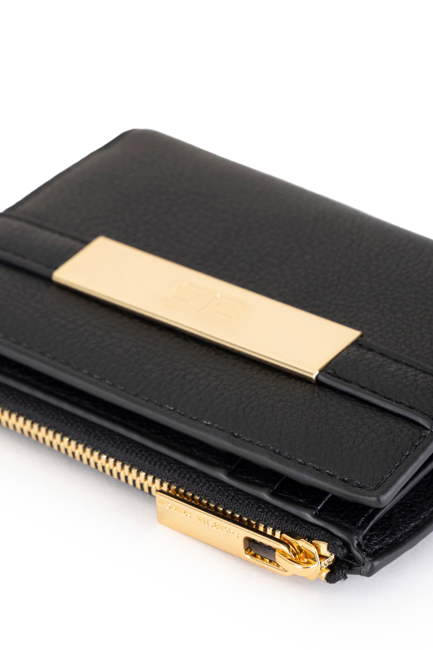 Wallet with logo plaque