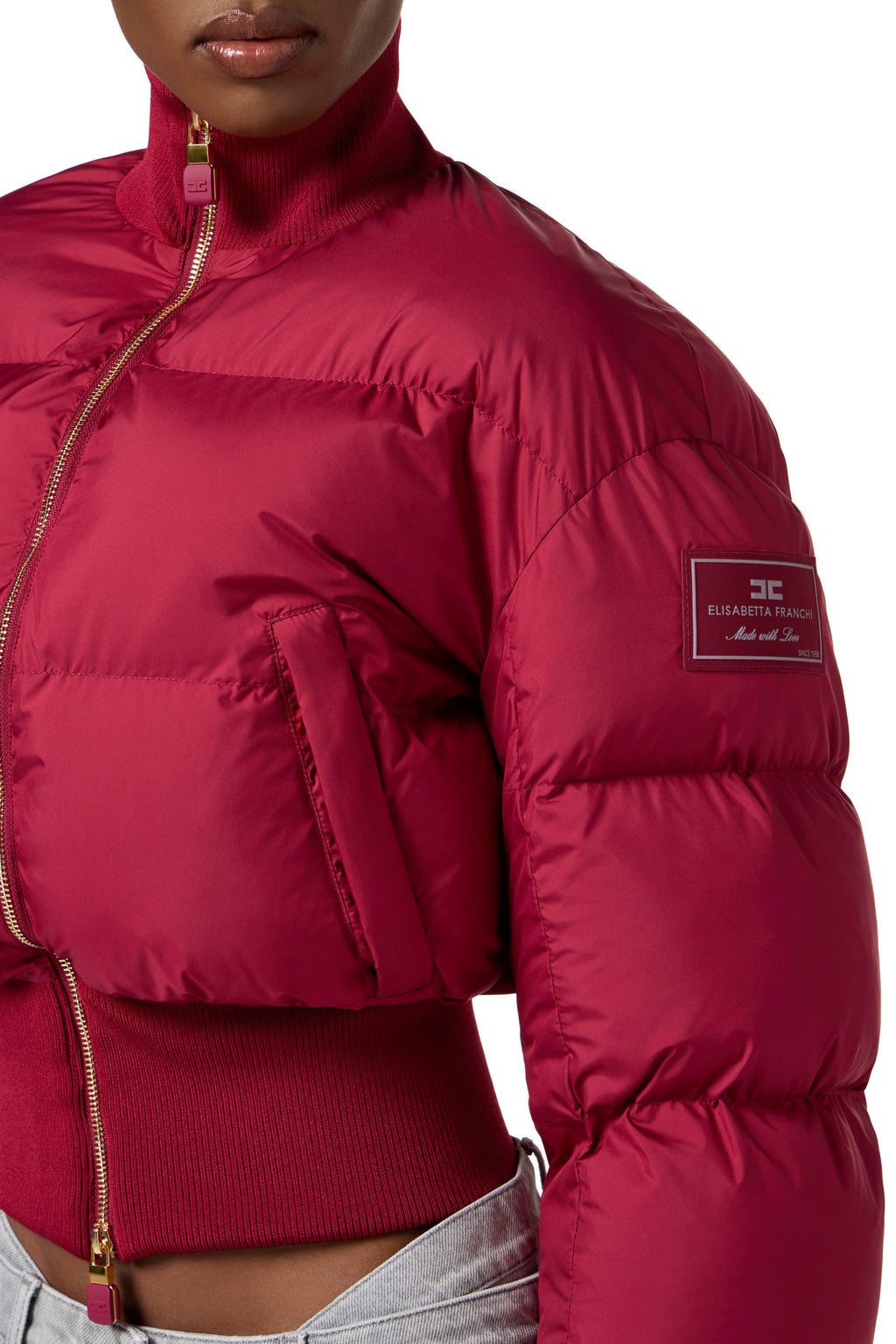 Down jacket in technical fabric