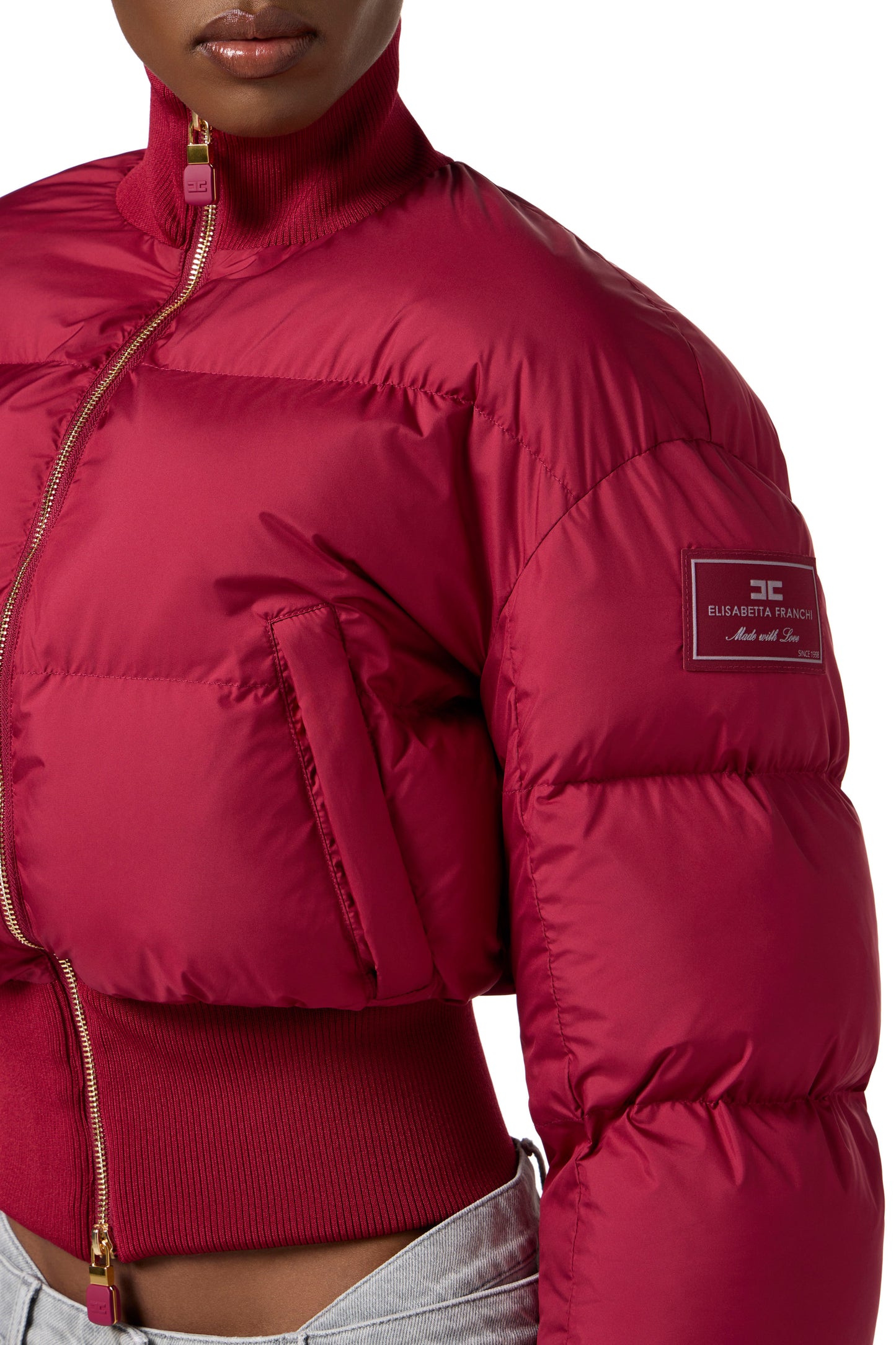 Down jacket in technical fabric