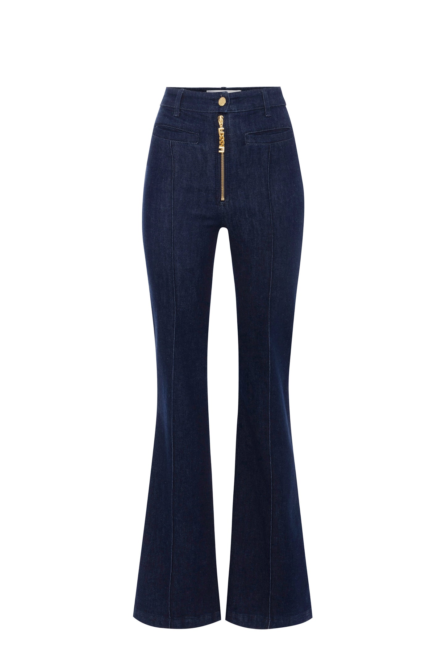 Jeans with jewel zip
