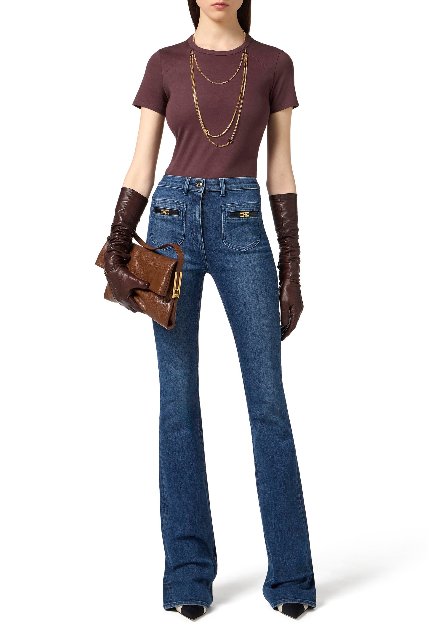 Jeans with jewel logo