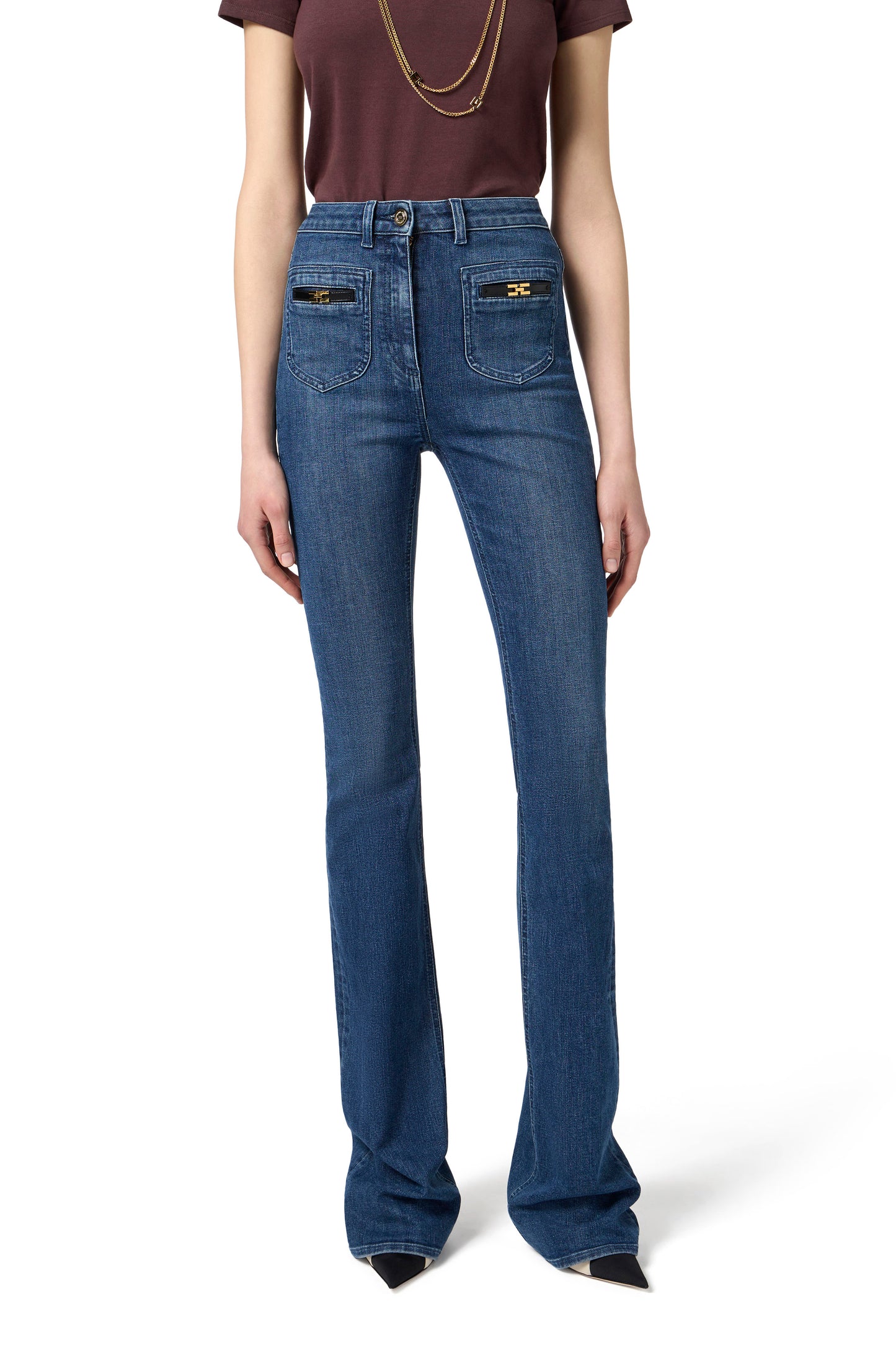 Jeans with jewel logo