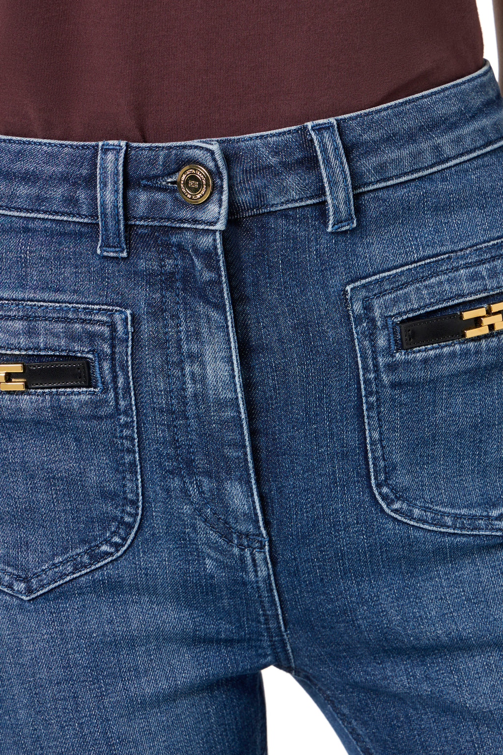 Jeans with jewel logo
