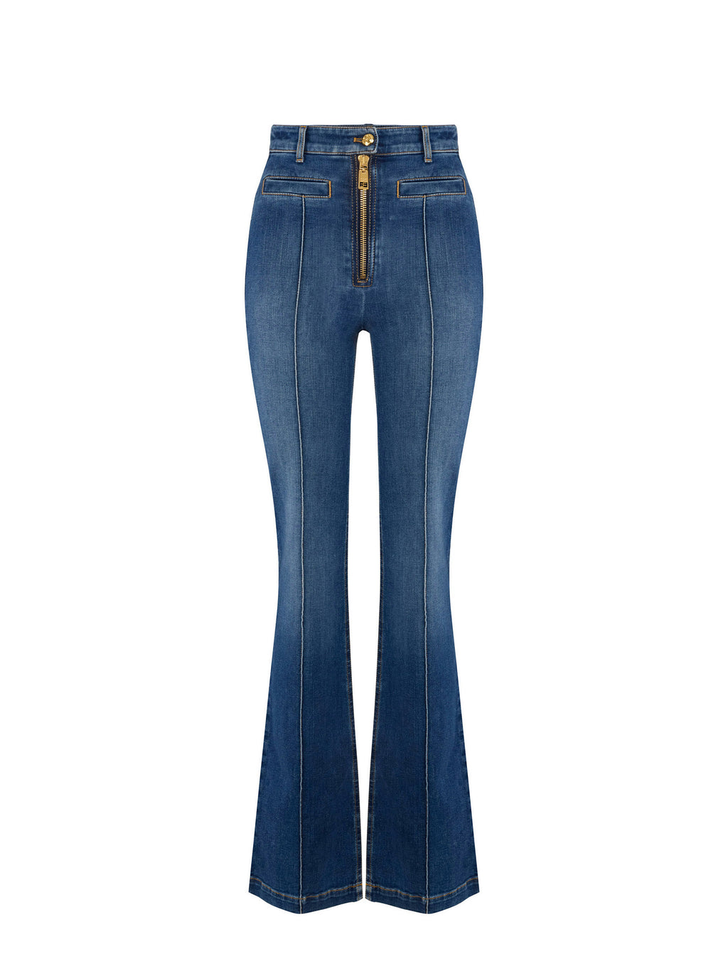 Boot-cut jeans with zip