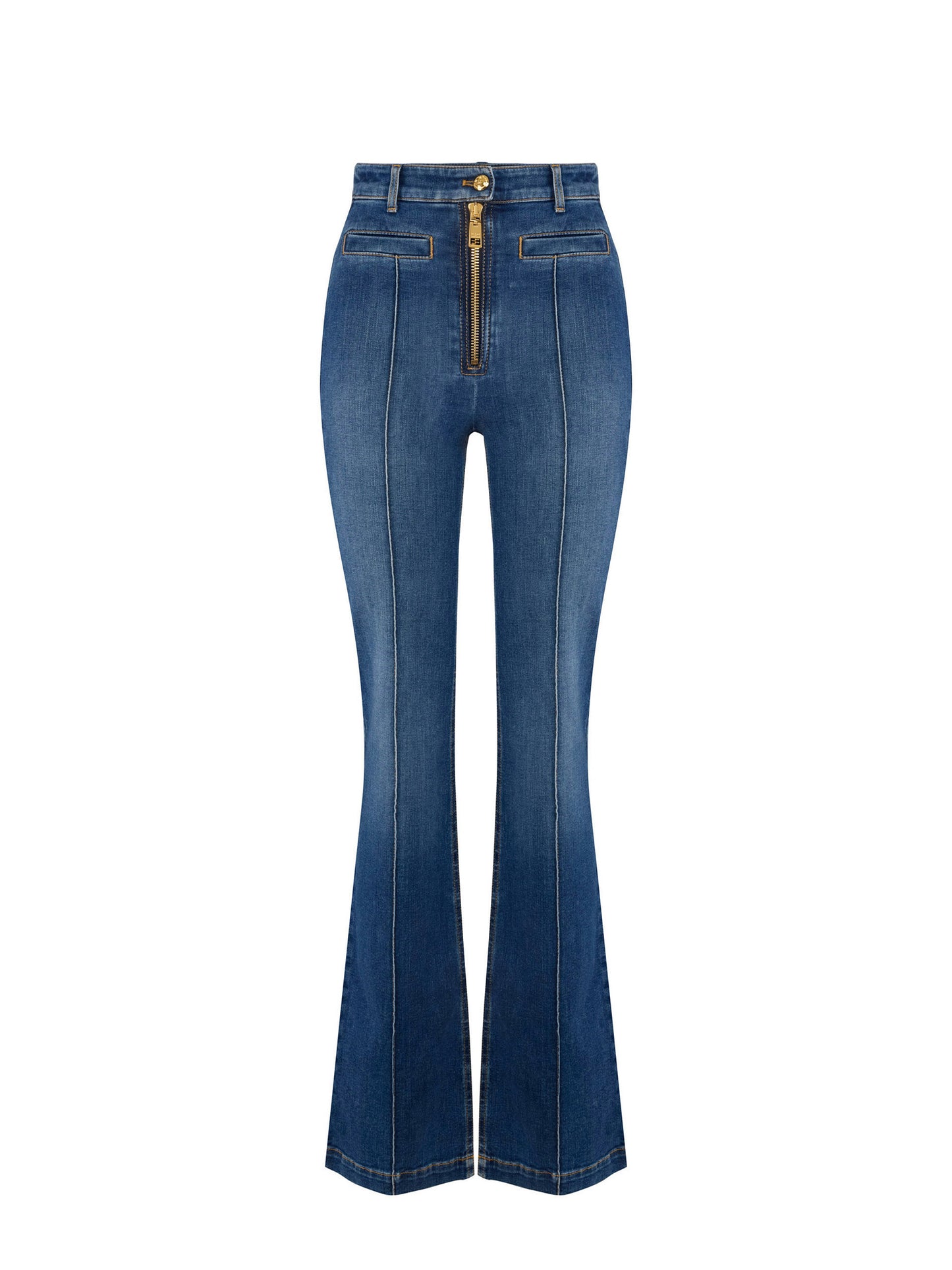 Boot-cut jeans with zip