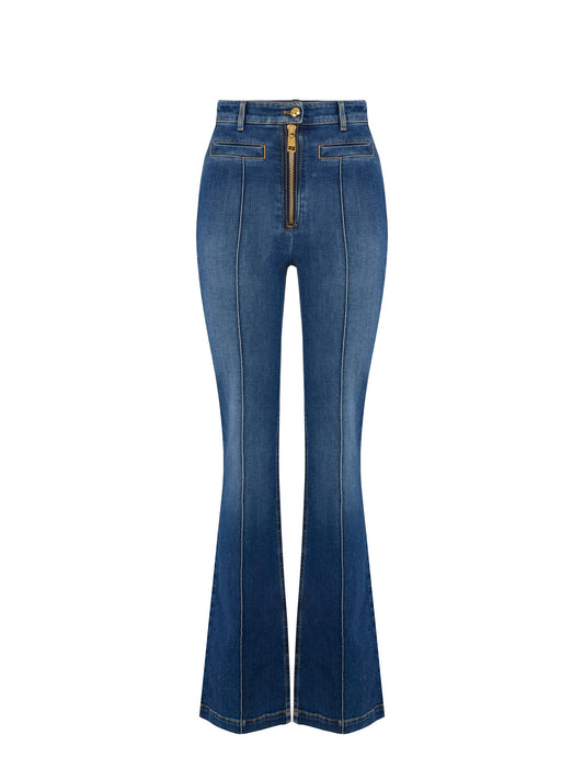 Boot-cut jeans with zip