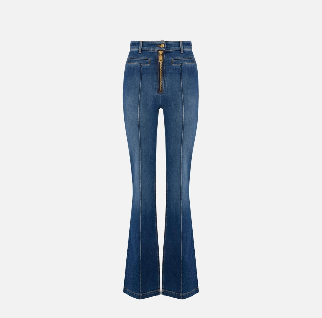 Boot-cut jeans with zip