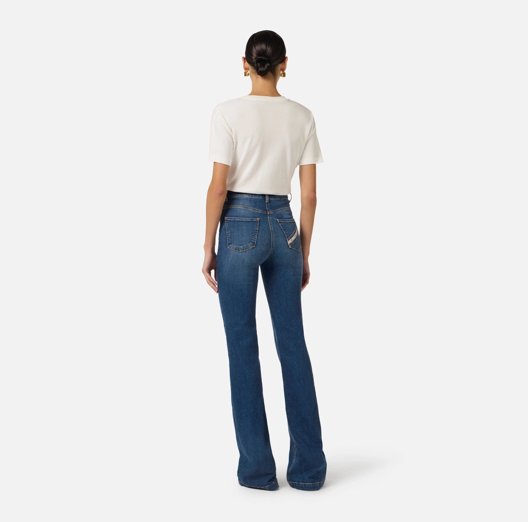 Boot-cut jeans with zip