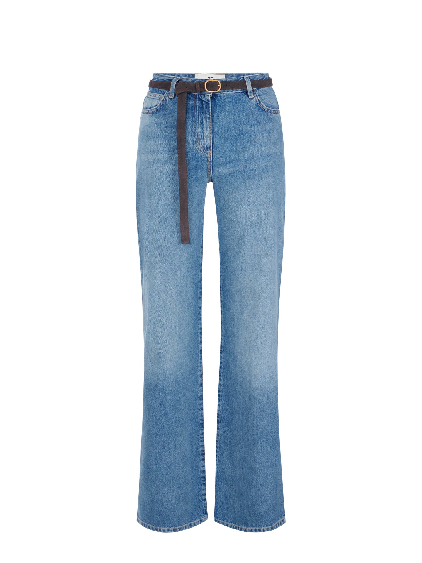 Palazzo jeans with belt