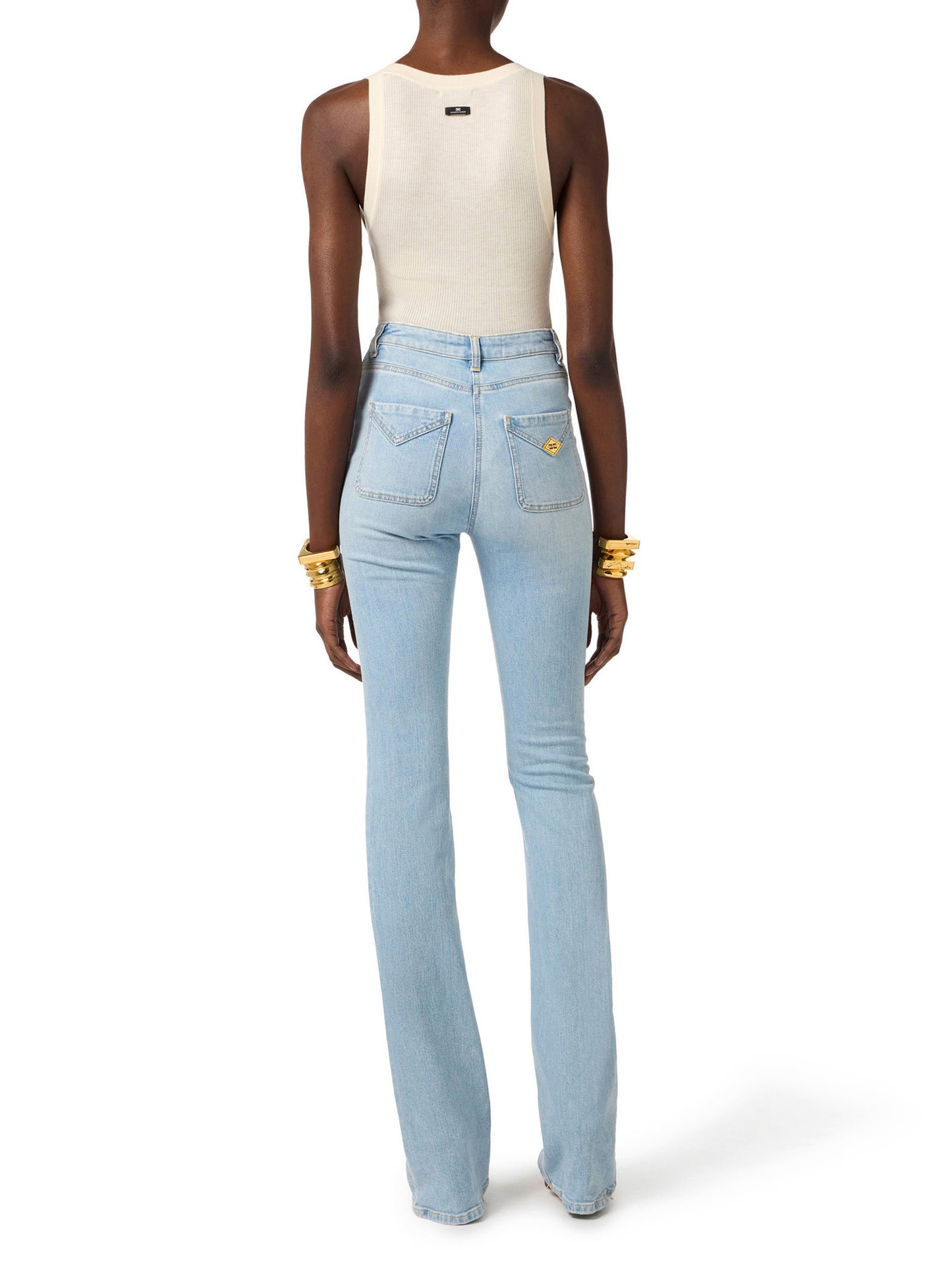 Boot-cut jeans with small pockets