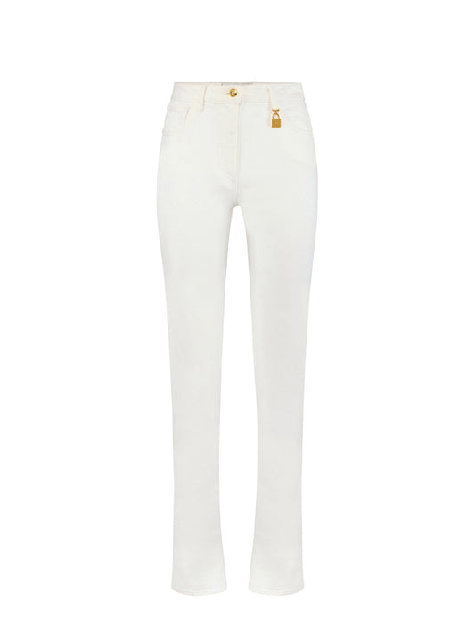 Skinny jeans with jewel padlock