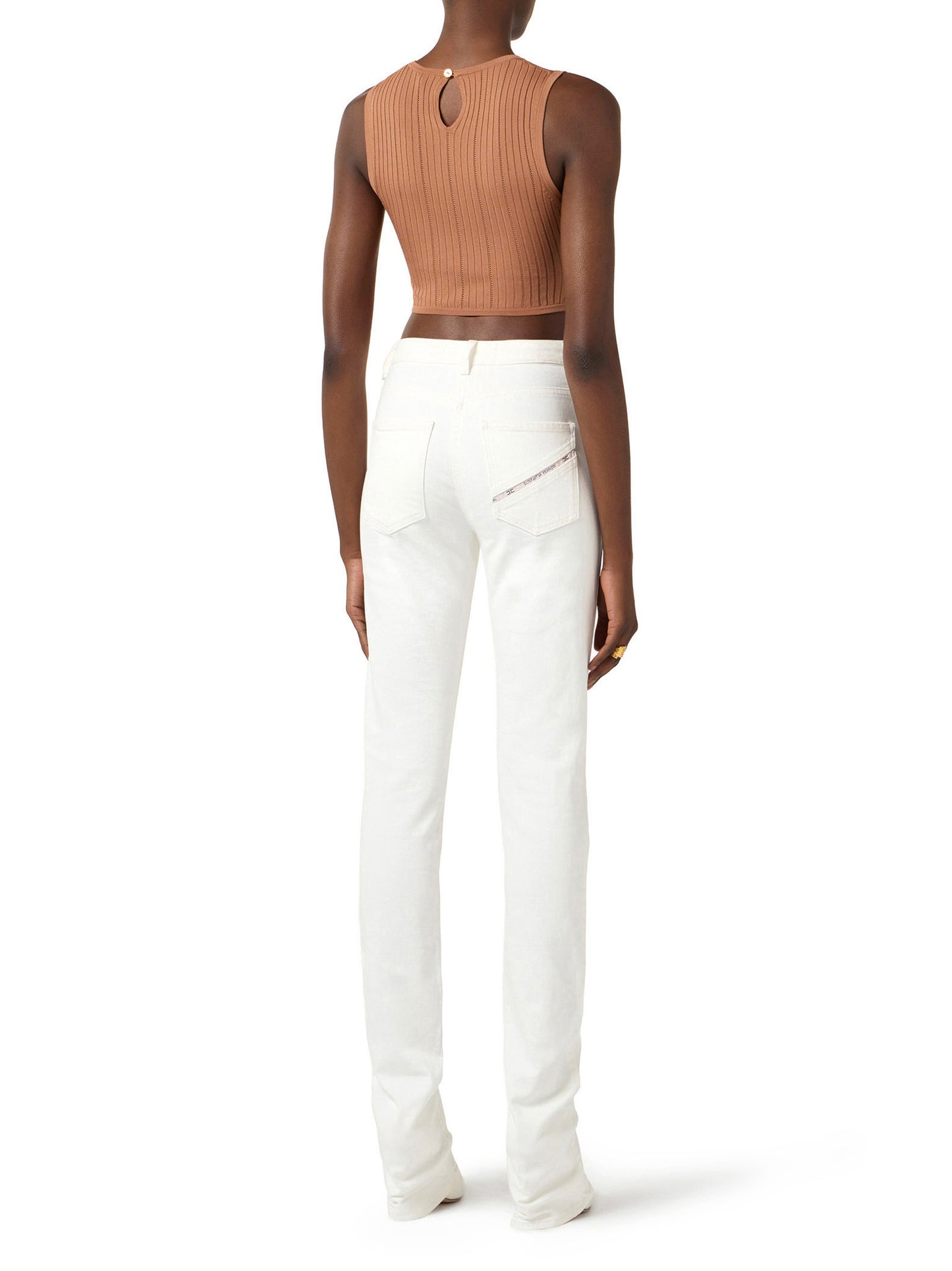 Skinny jeans with jewel padlock