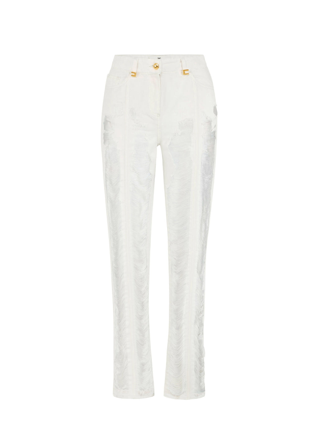 Palazzo jeans with fringes