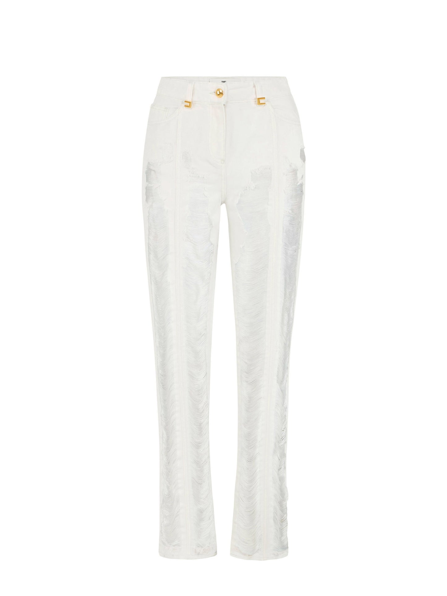 Palazzo jeans with fringes