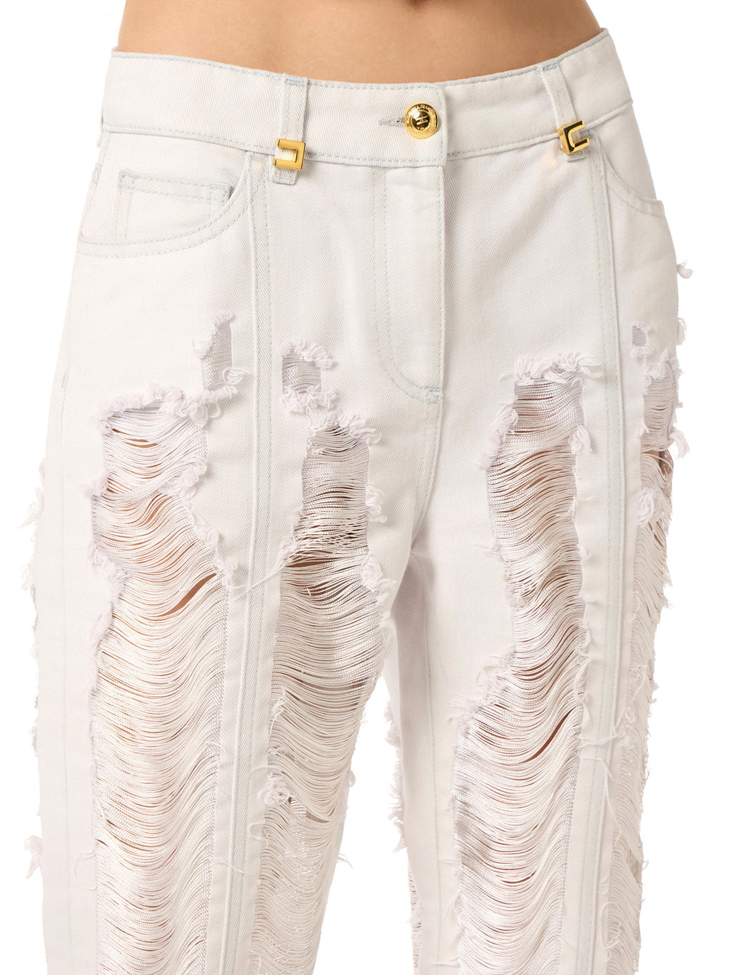 Palazzo jeans with fringes