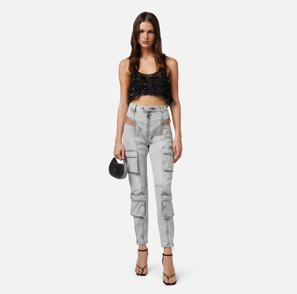 Skinny jeans with cut-out | LAST PIECE: 26
