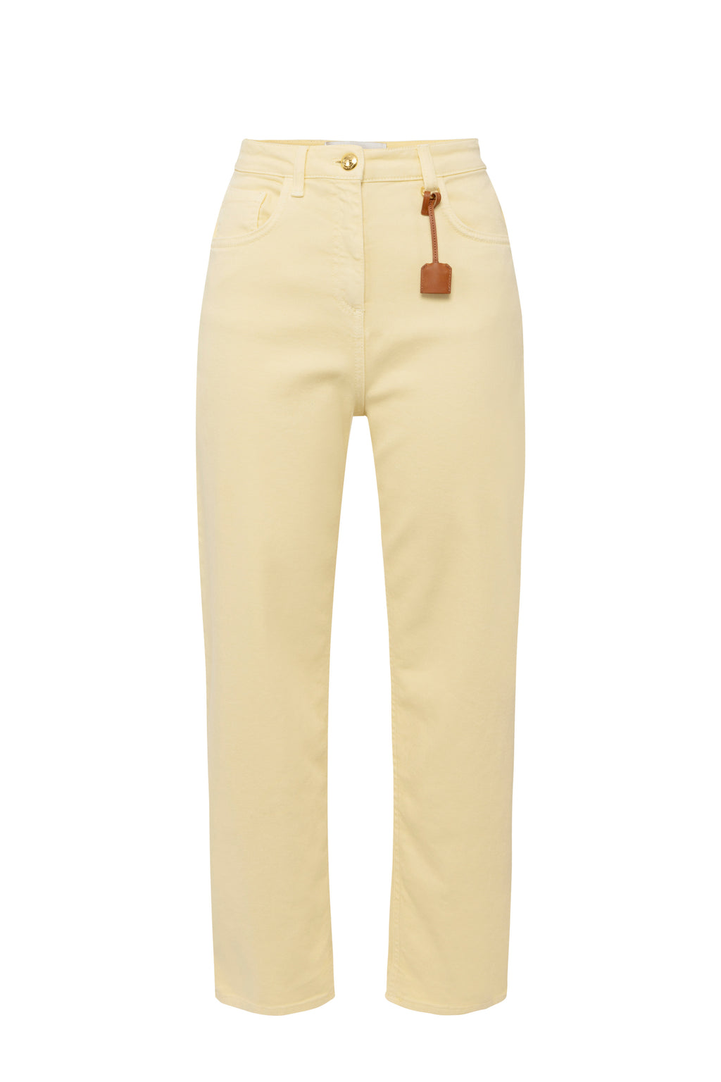 Dyed cotton jeans with logoed charm | LAST PIECE: 25