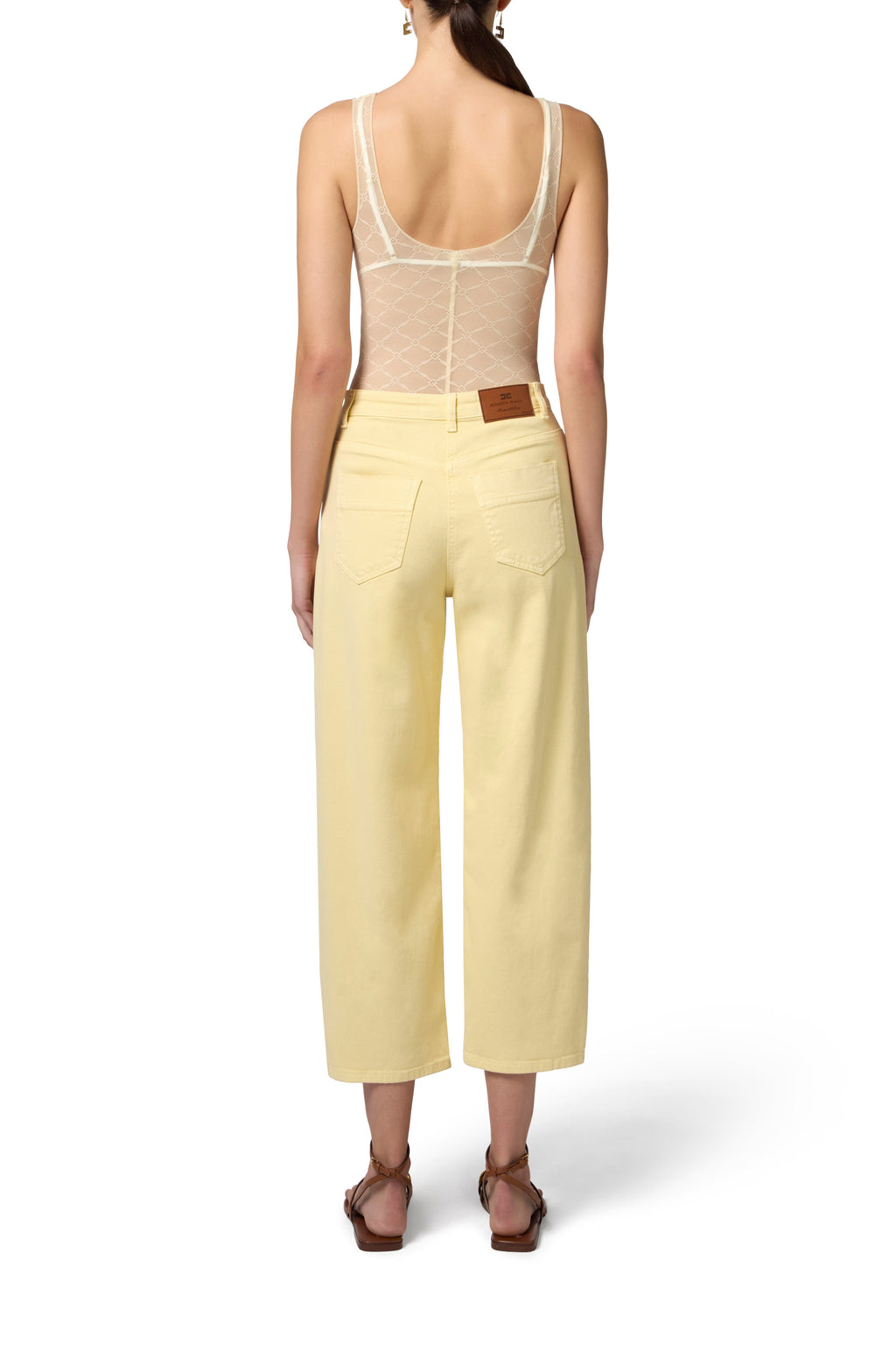 Dyed cotton jeans with logoed charm | LAST PIECE: 25