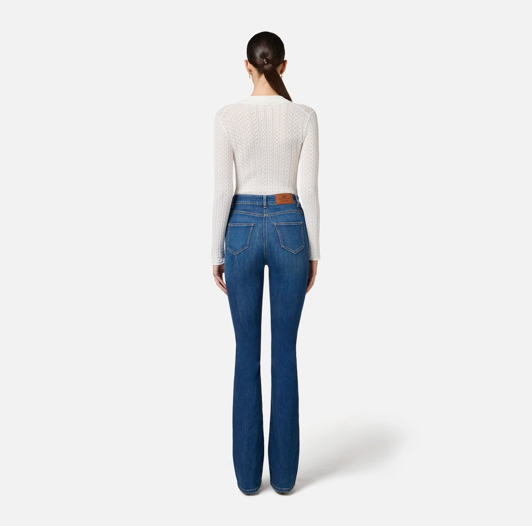 Jeans with small pockets and bow details