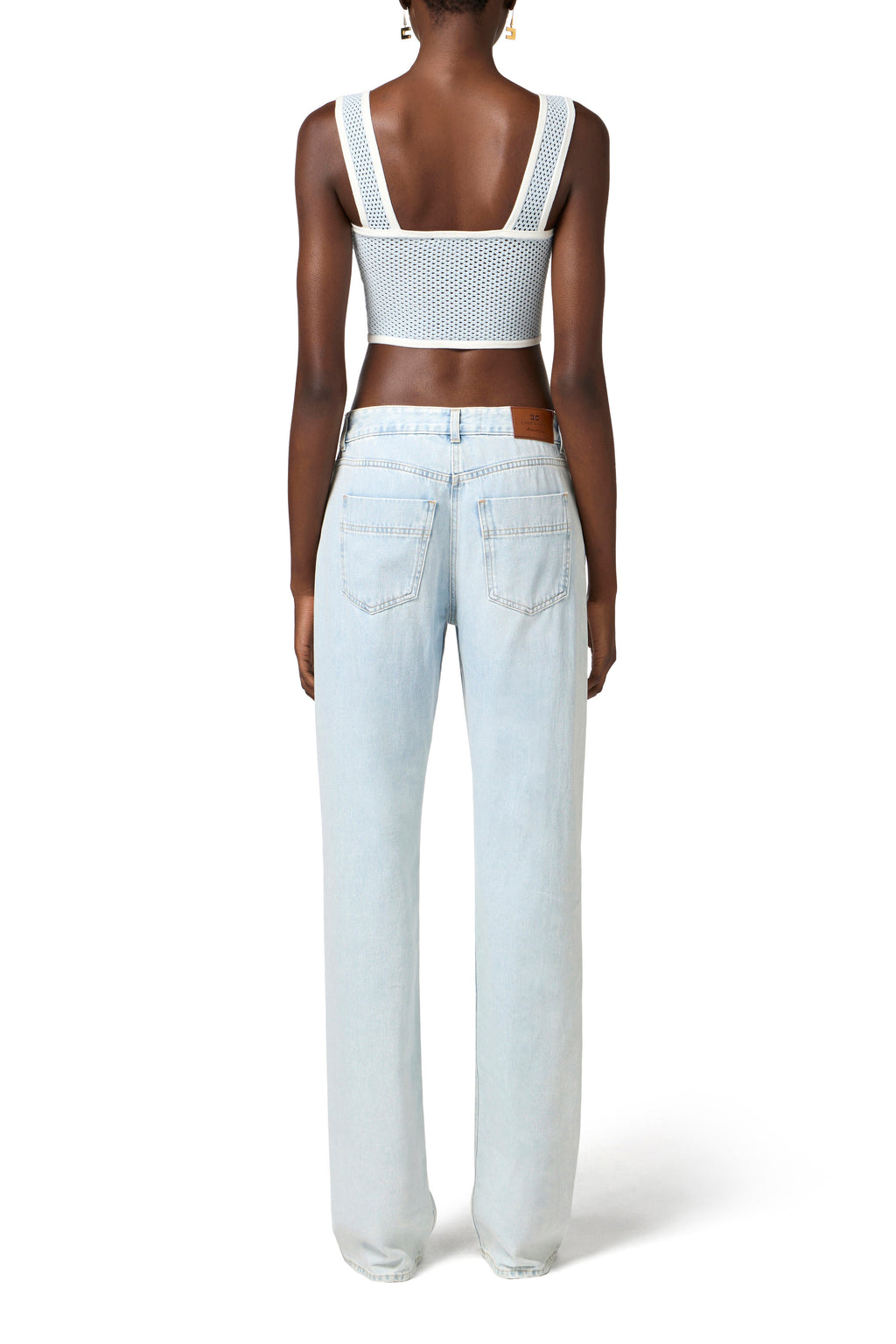 Palazzo jeans with logo details | LAST PIECE: 27