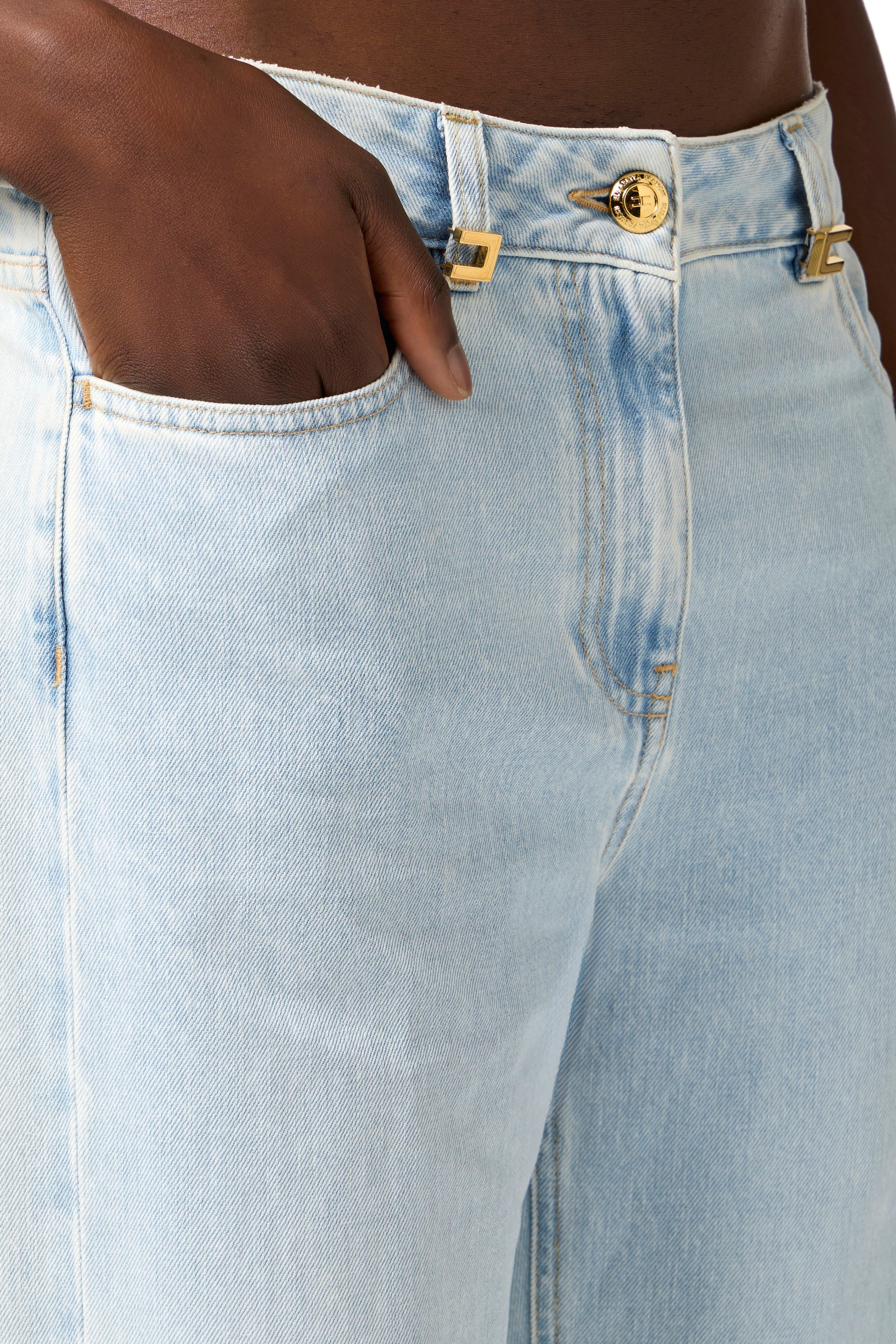 Palazzo jeans with logo details | LAST PIECE: 27