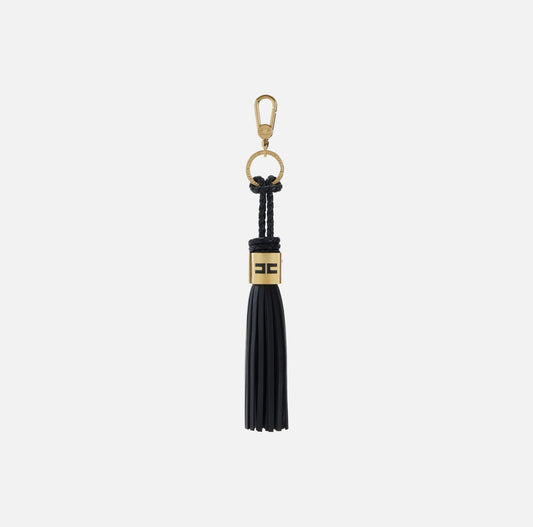 Keyring with tassel and chain details