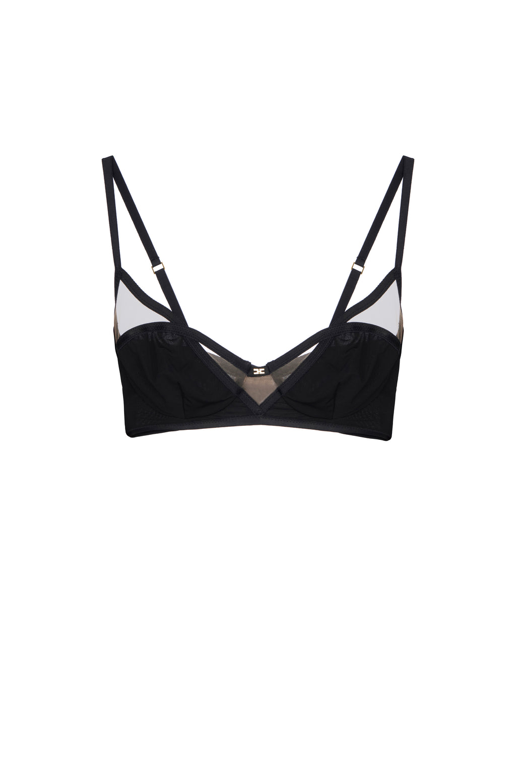 Stretch organza bra with logo detail | LAST PIECE: 40