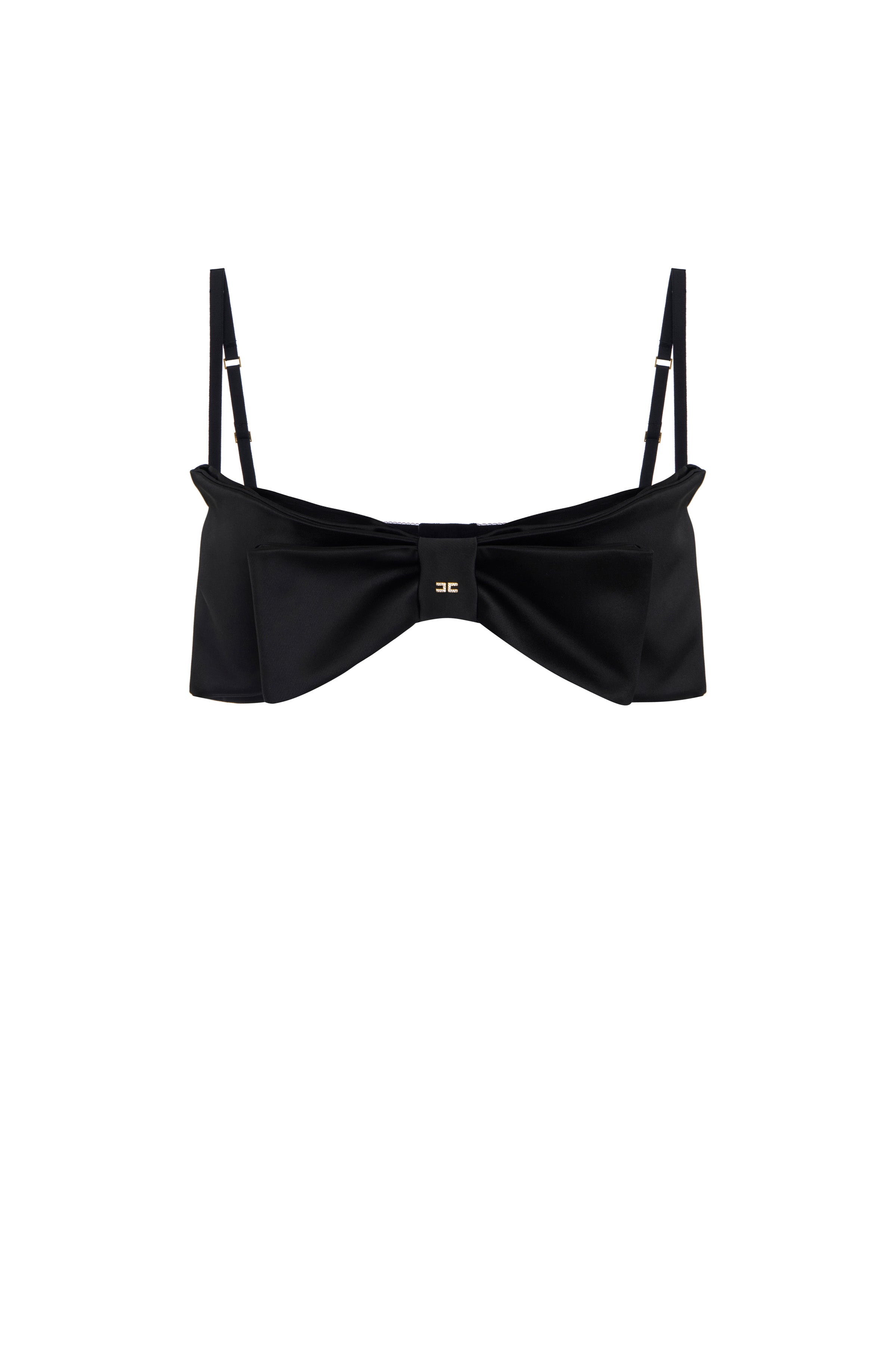Bra in duchesse satin with bow | LAST PIECE: 42