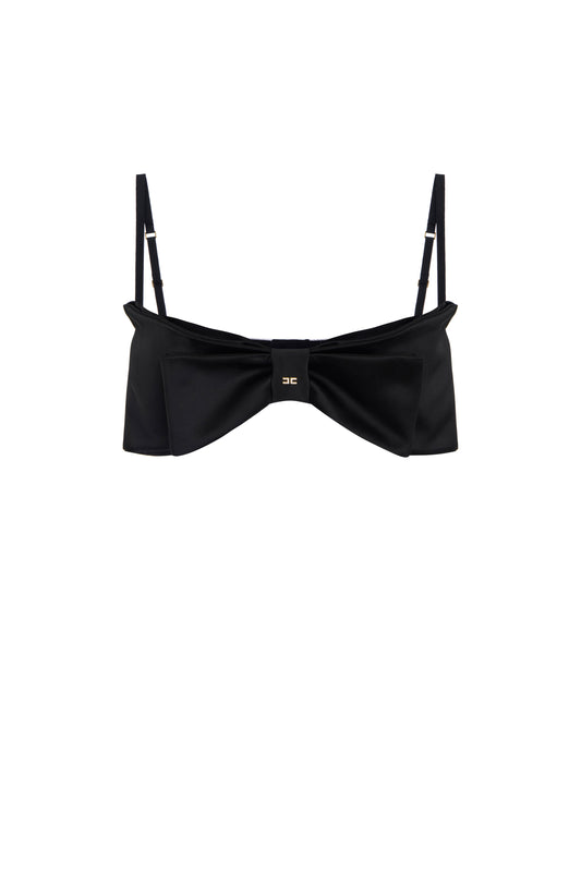 Bra in duchesse satin with bow