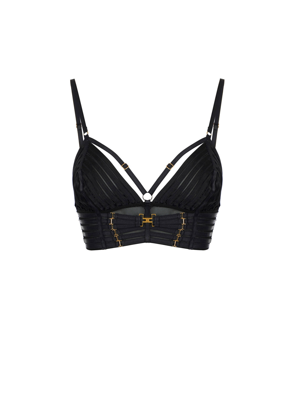 Tulle bra with elastic straps