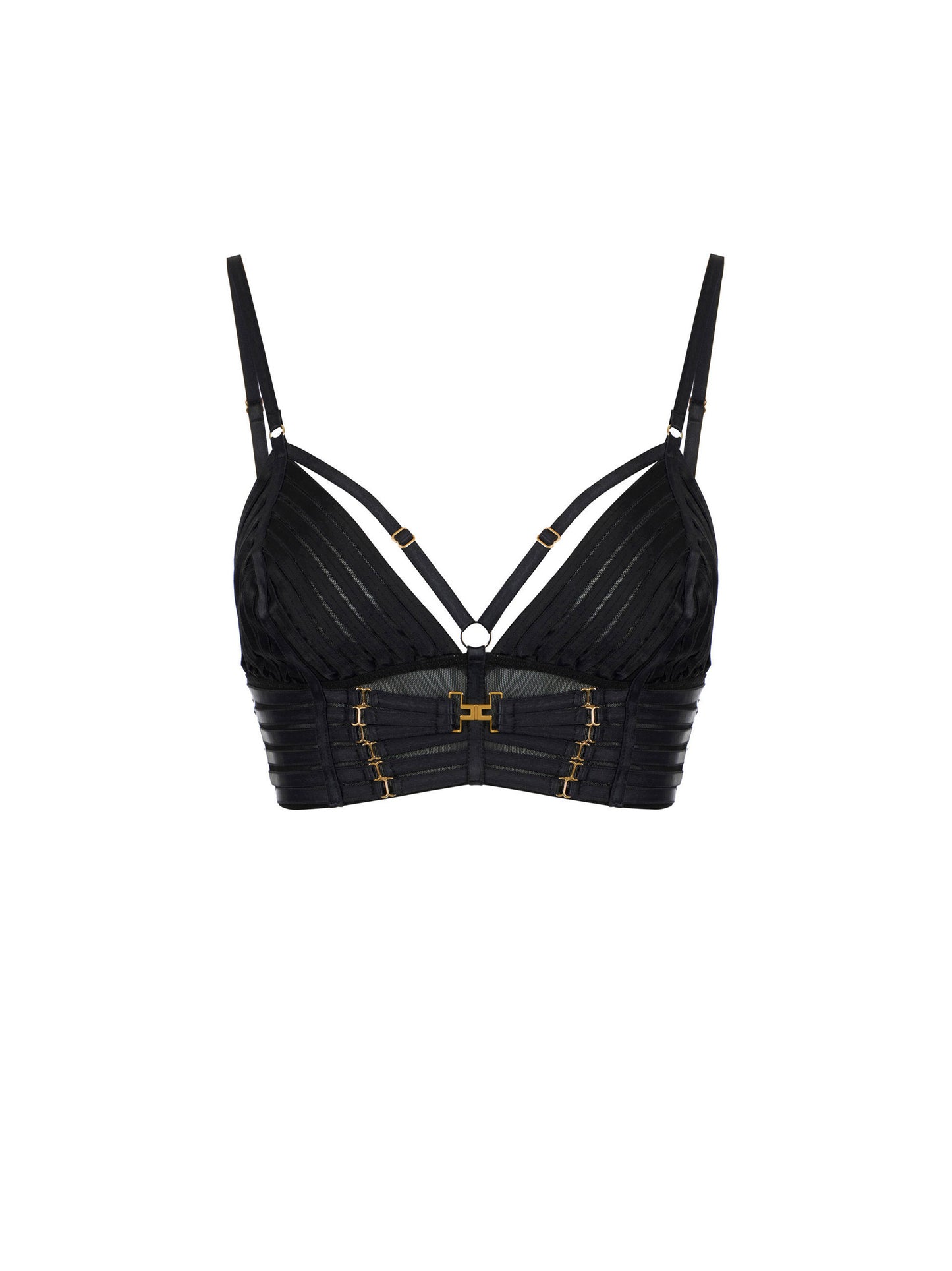 Tulle bra with elastic straps