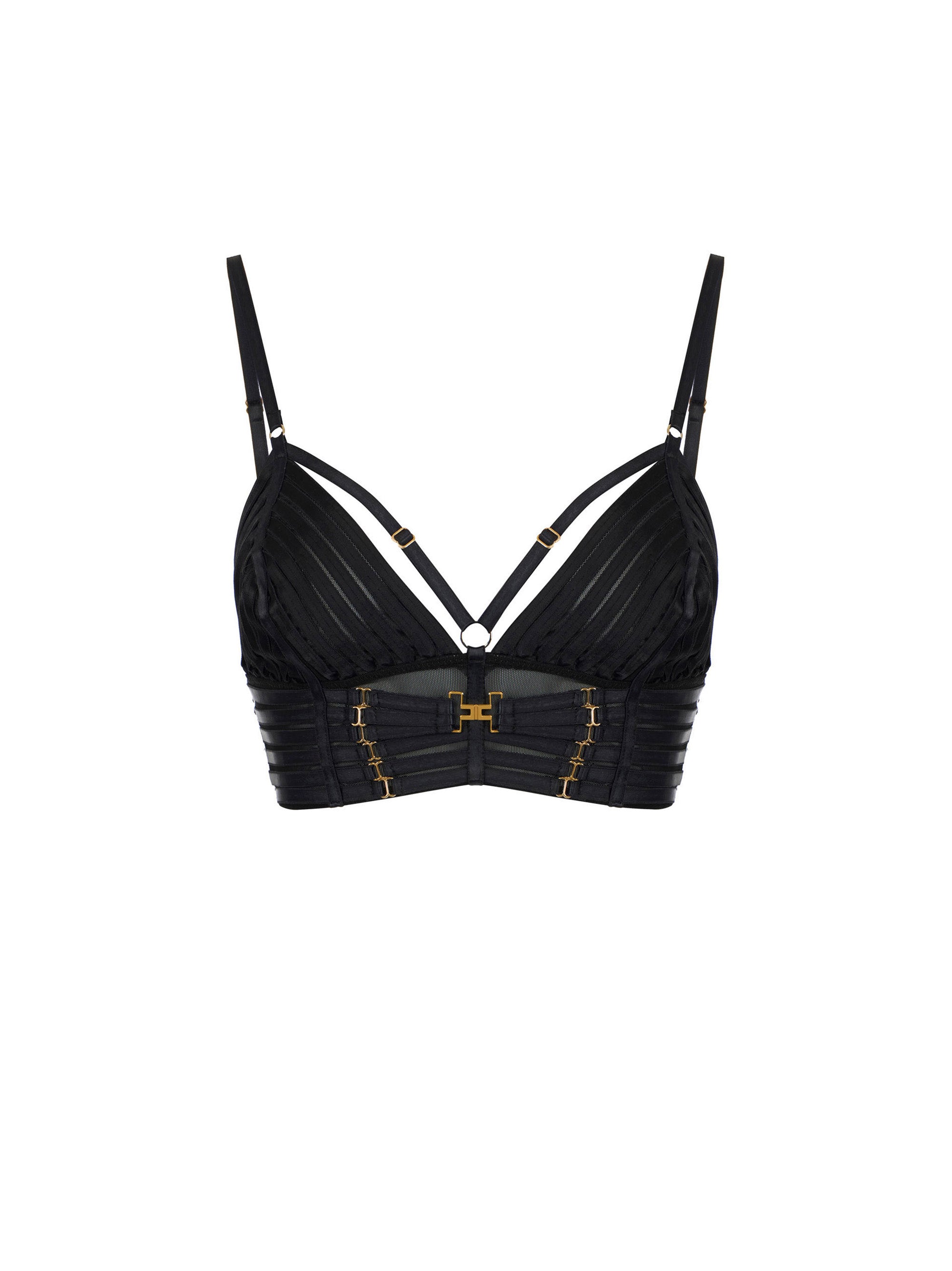 Tulle bra with elastic straps