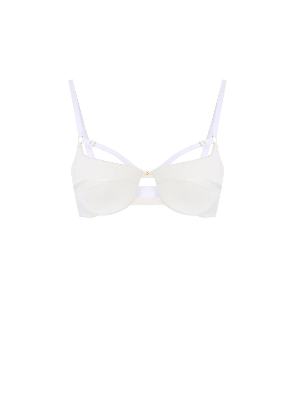 Bra in lightweight crêpe and tulle fabrics