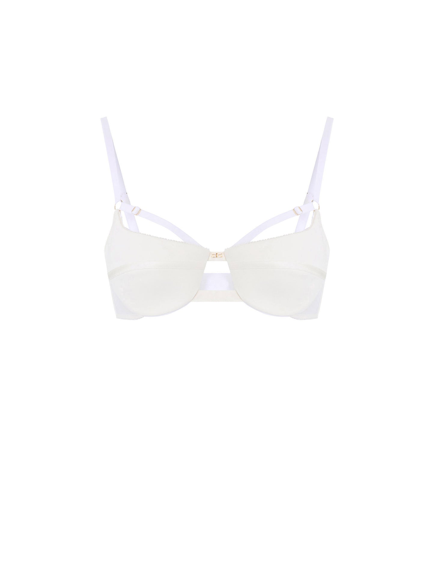 Bra in lightweight crêpe and tulle fabrics