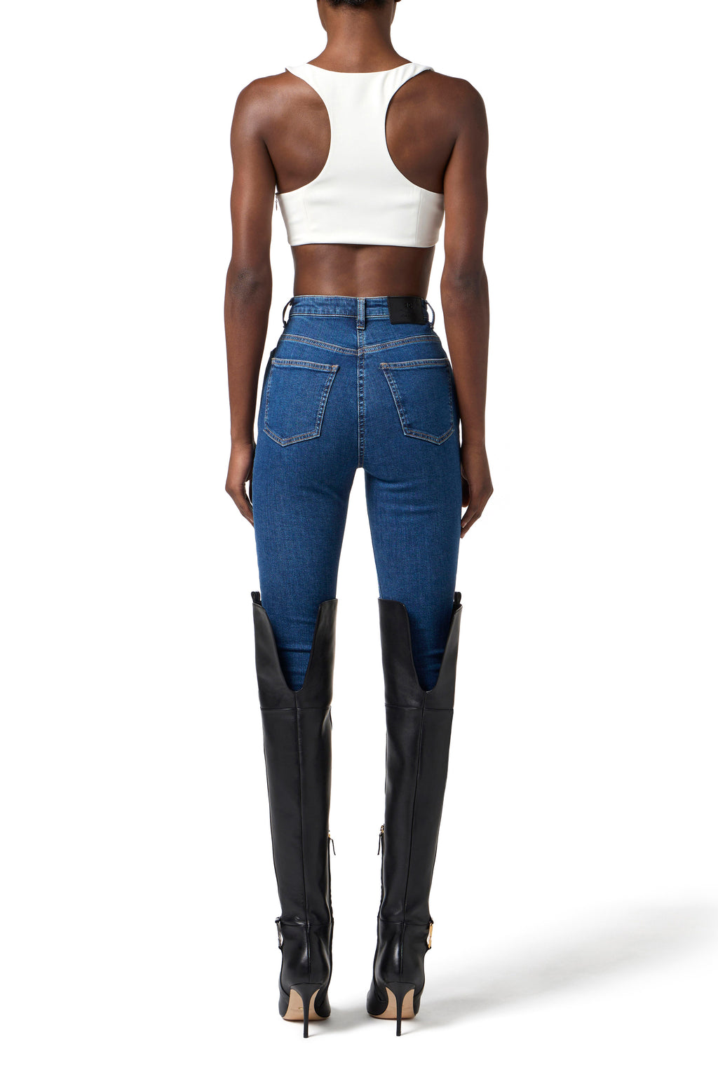 Top in lightweight crêpe fabric with crystals