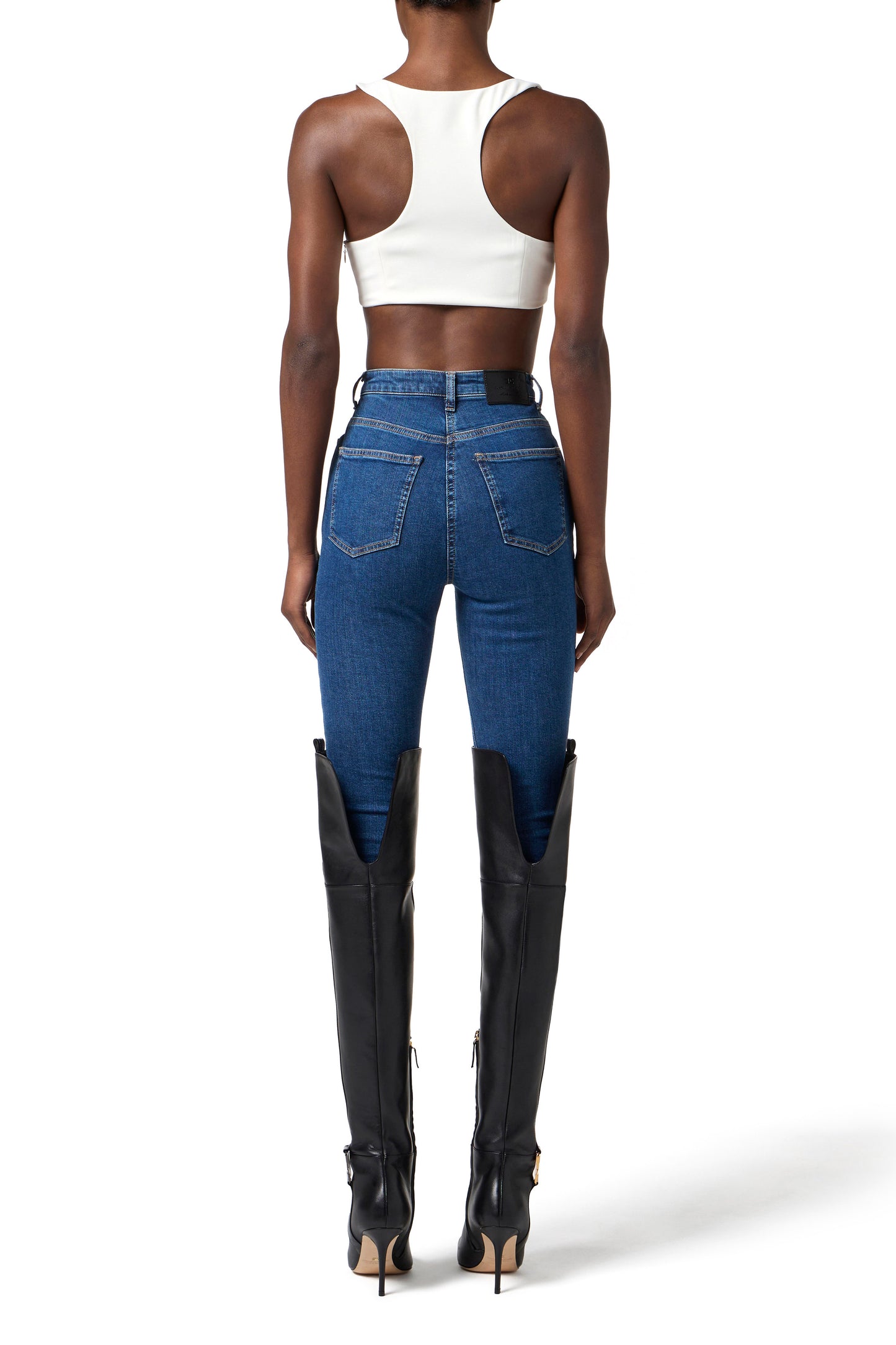 Top in lightweight crêpe fabric with crystals