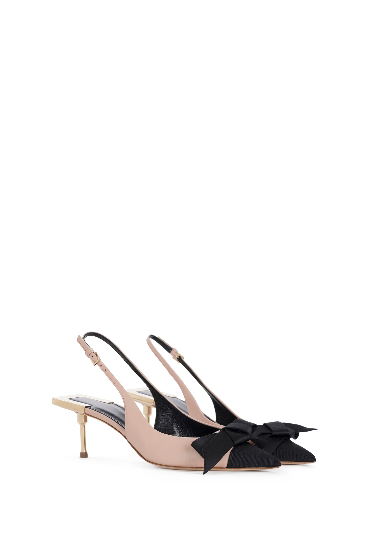 Slingback in nappa leather with satin bow