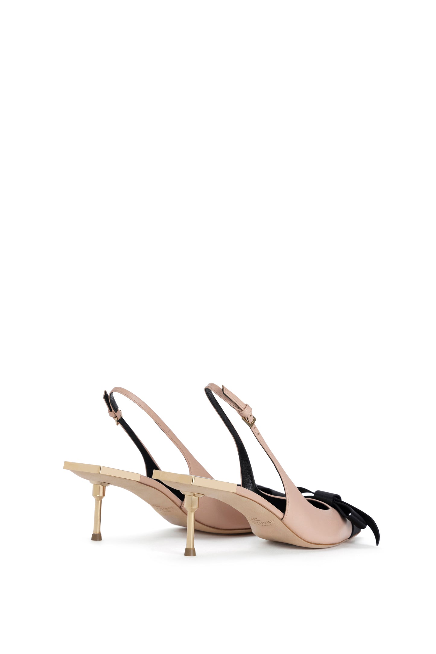 Slingback in nappa leather with satin bow