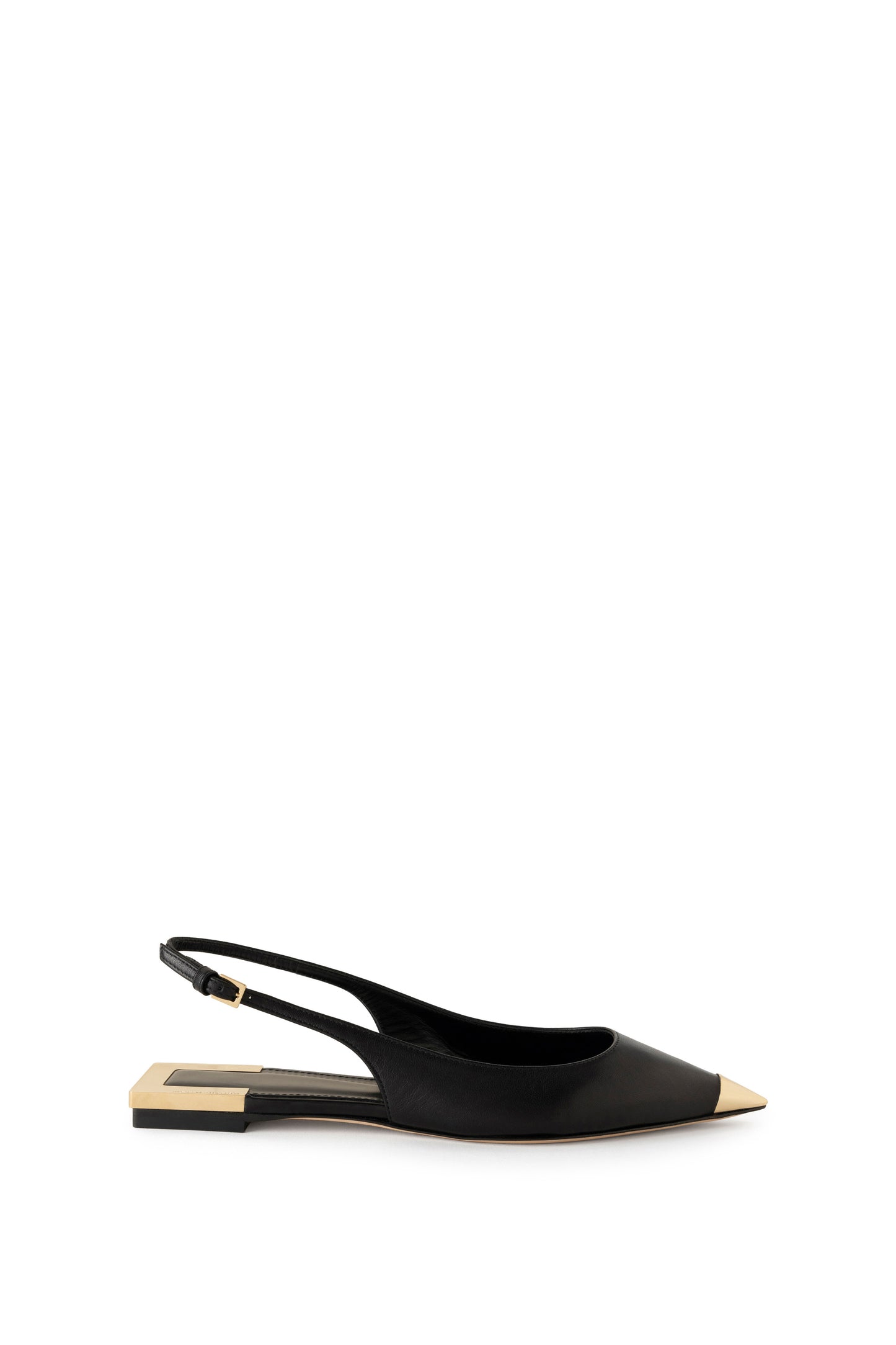 Nappa leather flat slingback