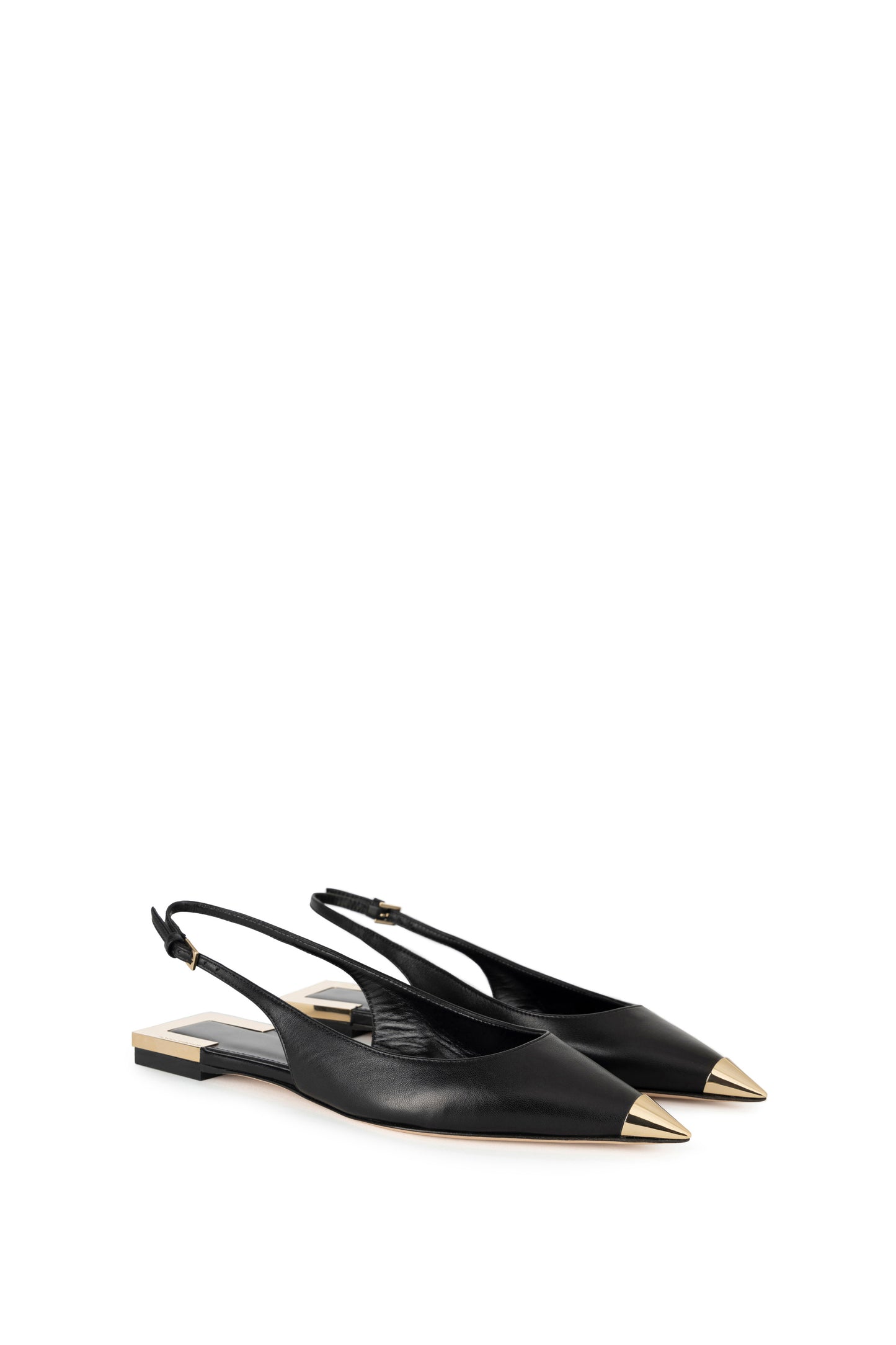 Nappa leather flat slingback