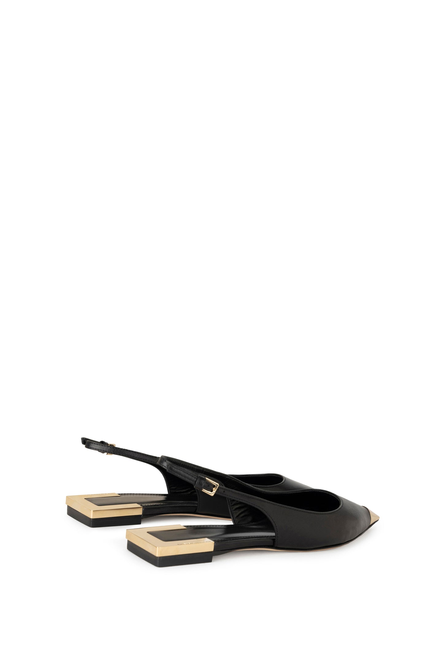 Nappa leather flat slingback