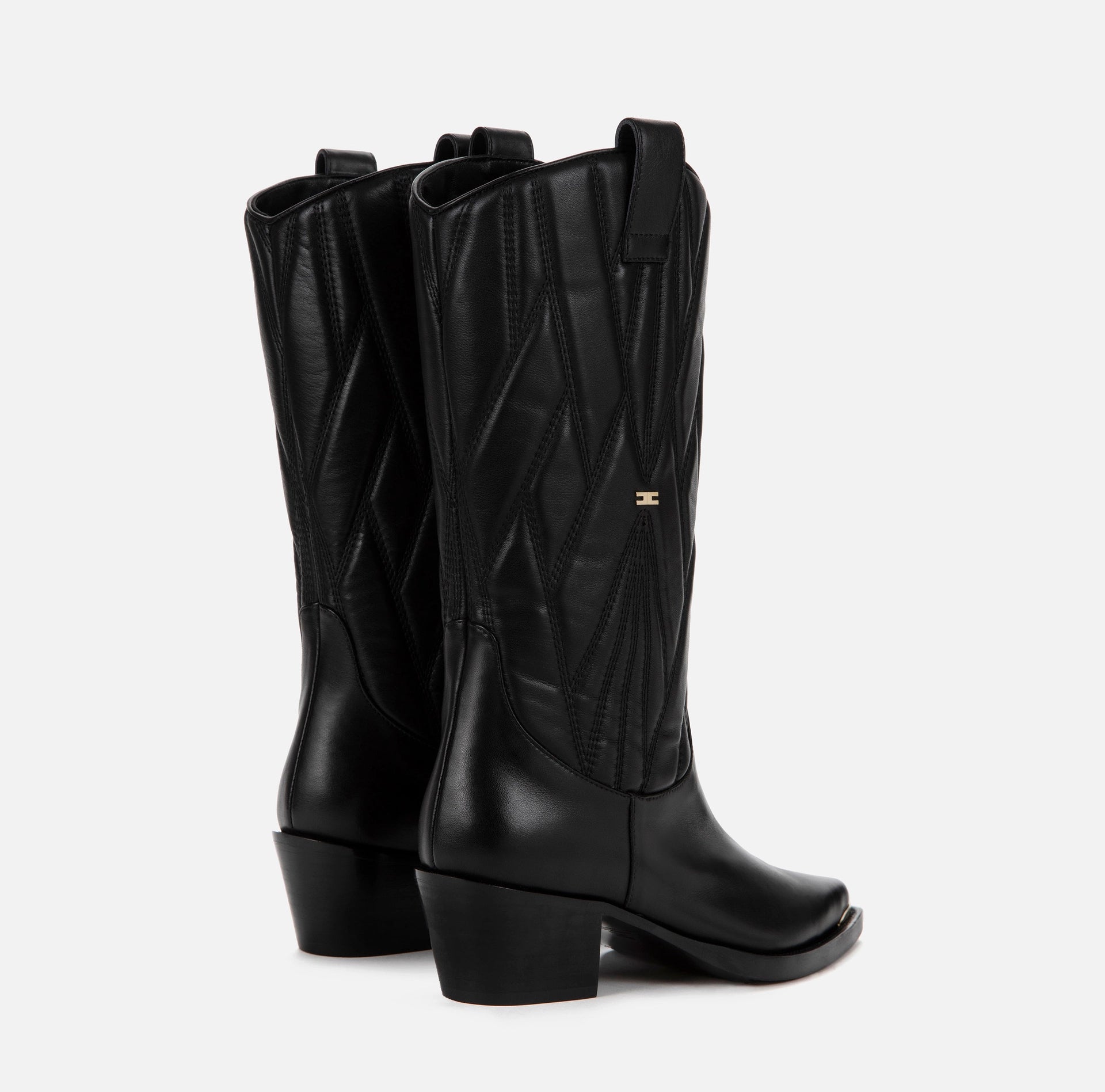 Texan boots with embroidered leg and gold toe cap | LAST PIECE: 36