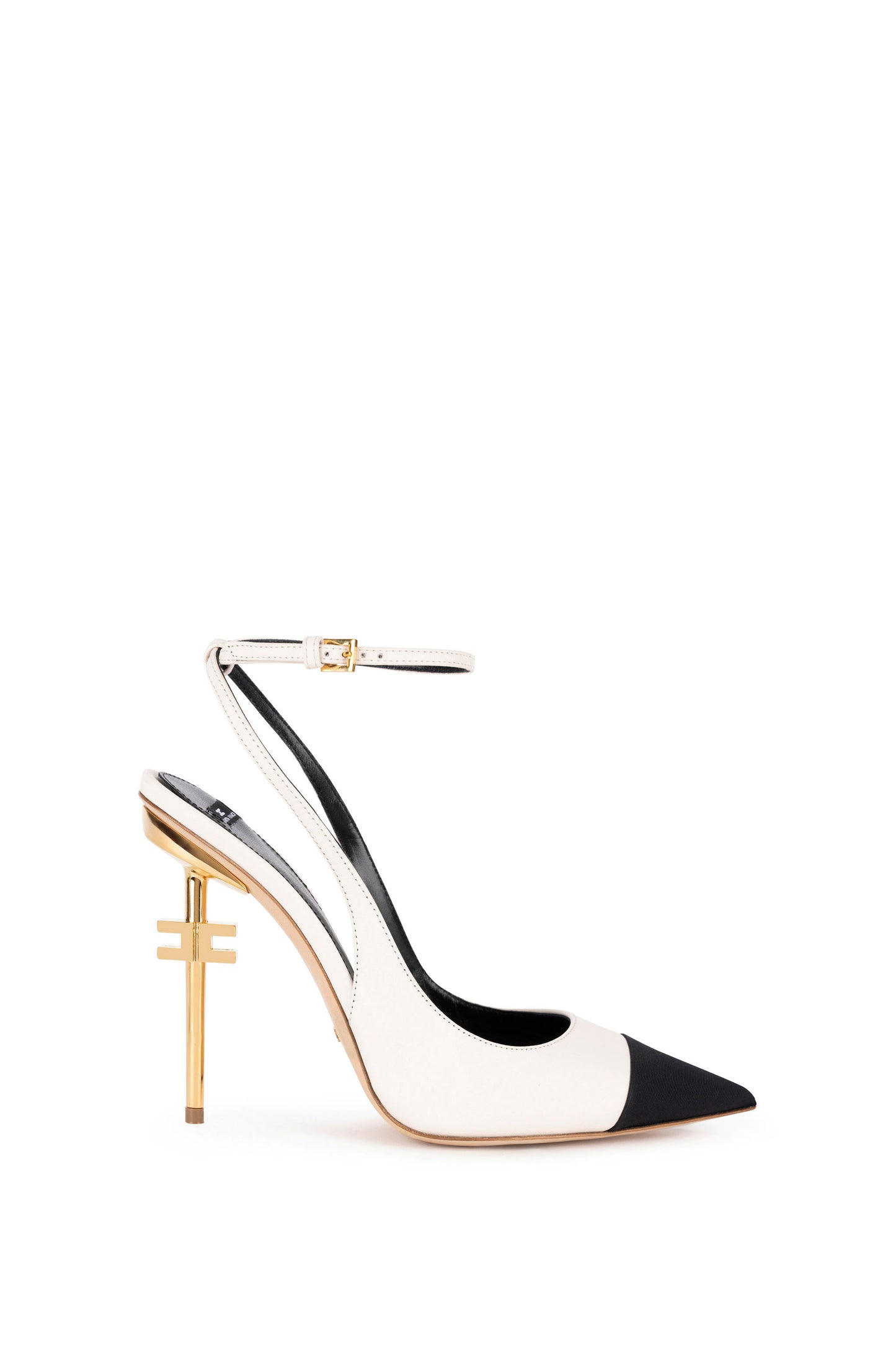 Nappa leather slingback on sculpted heel