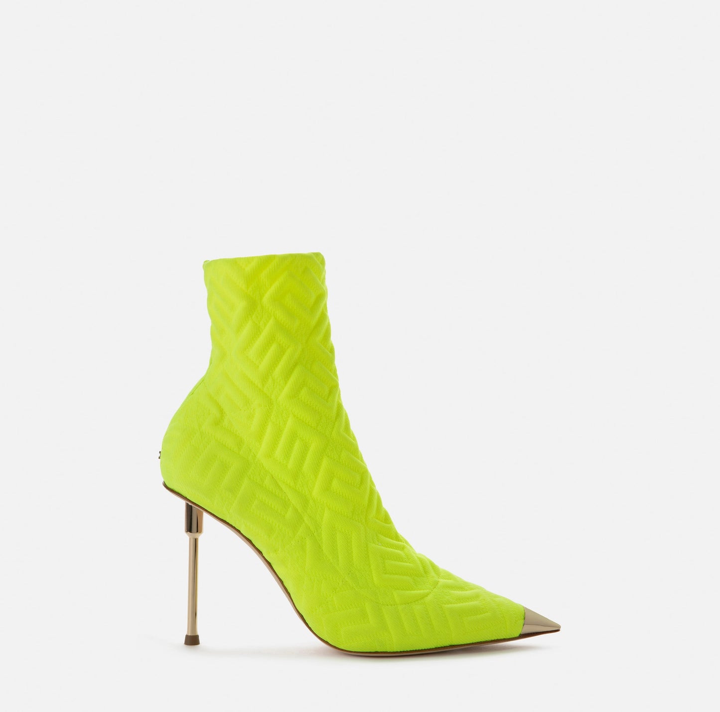 Embossed jacquard ankle boot