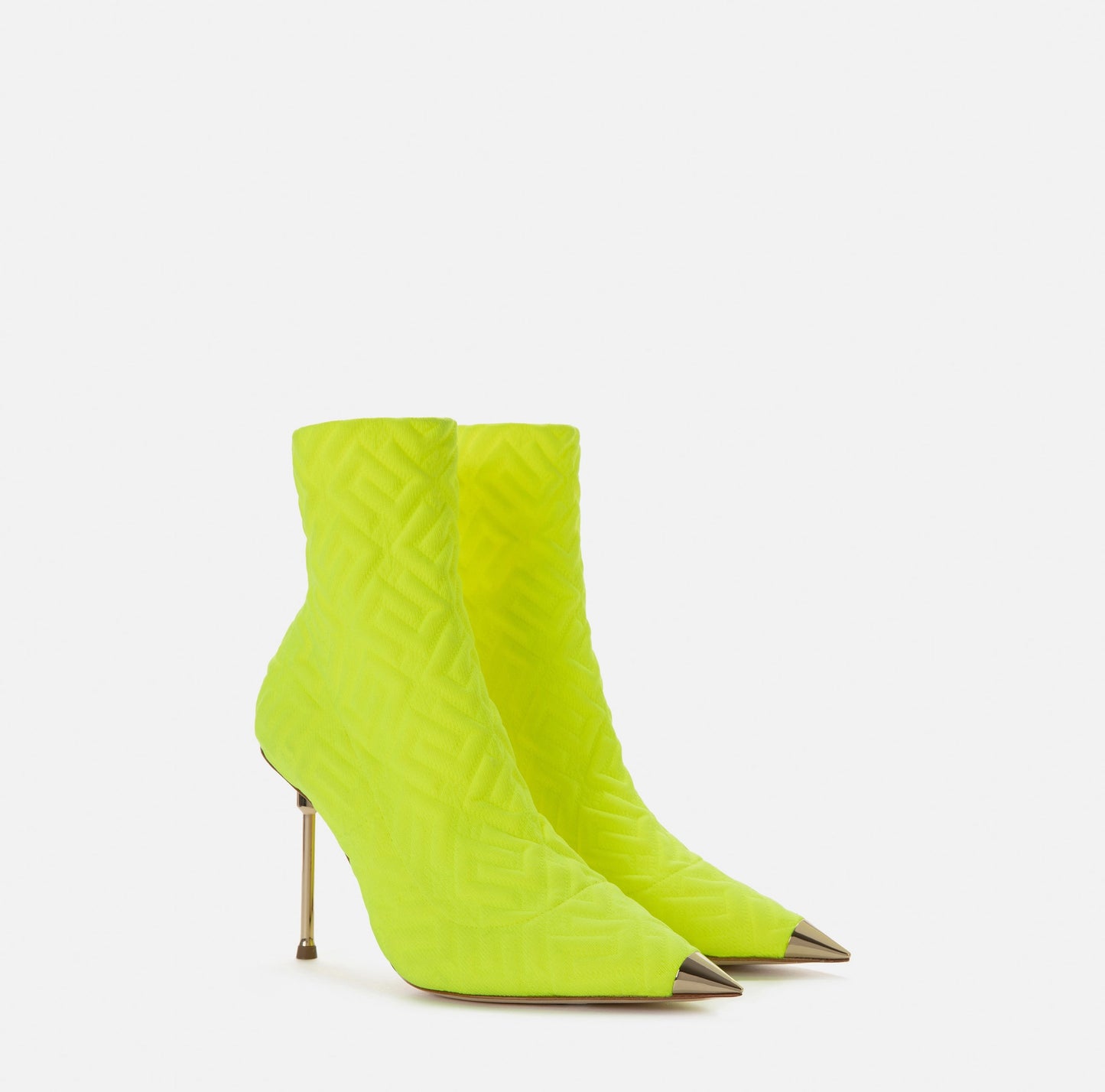 Embossed jacquard ankle boot