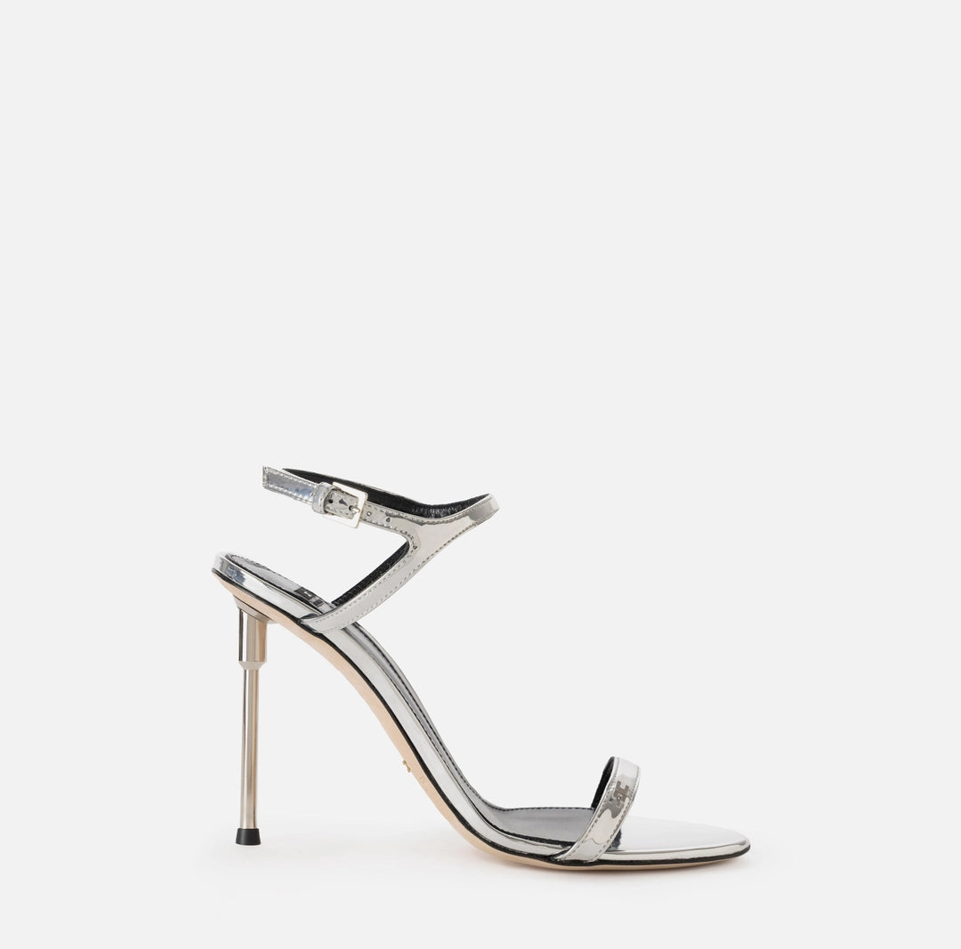 Metallic leather sandals