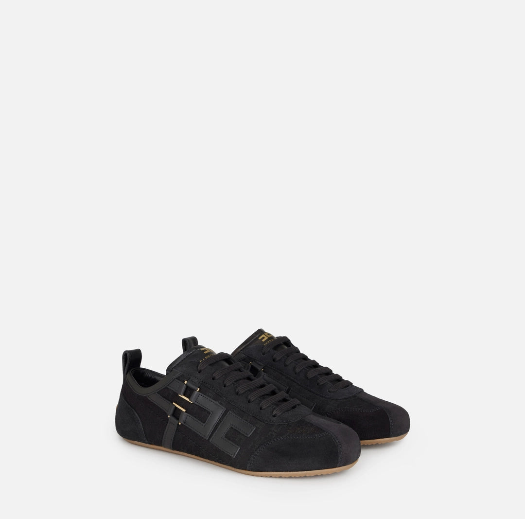 Nappa leather and suede sneakers