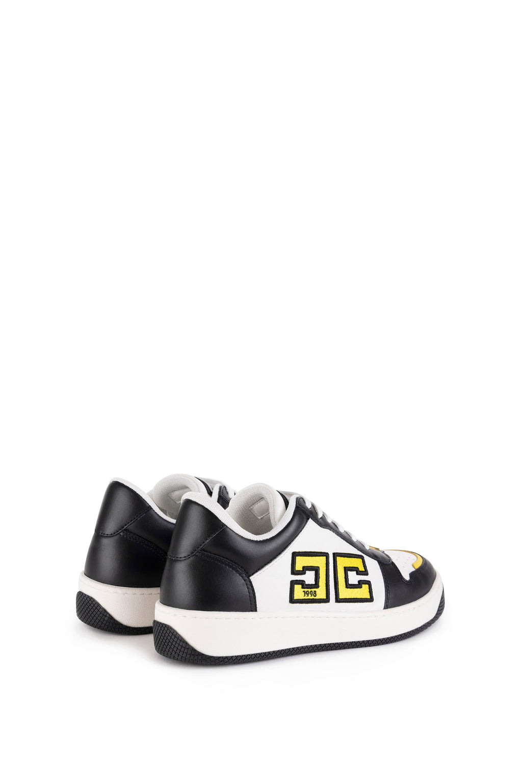 Two-colour logo leather sneakers | LAST PIECE: 36