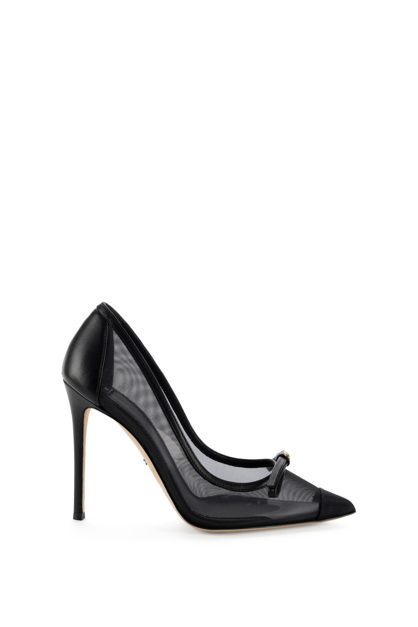 Nappa leather and mesh pumps